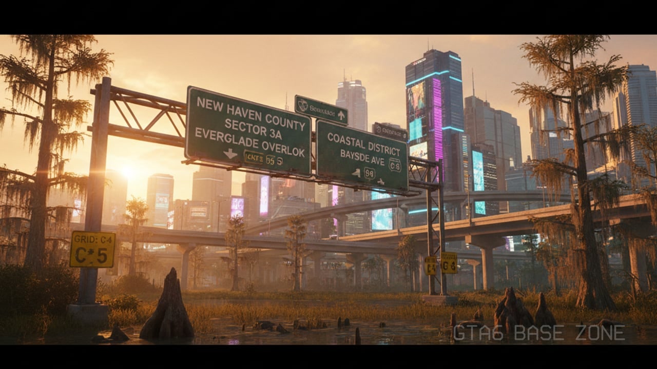 Signs Establish County Grid